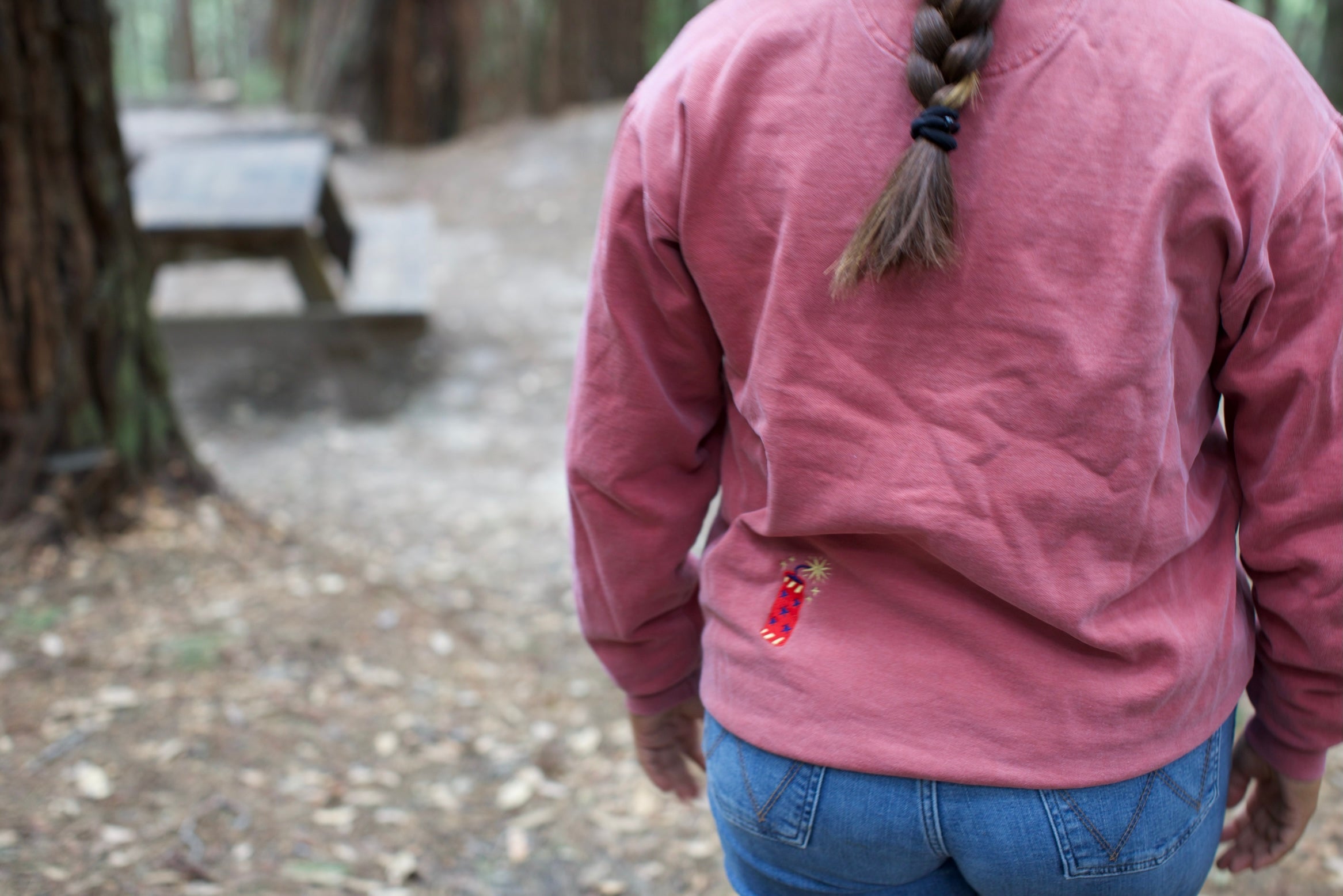 Embroidered “America” Crewneck