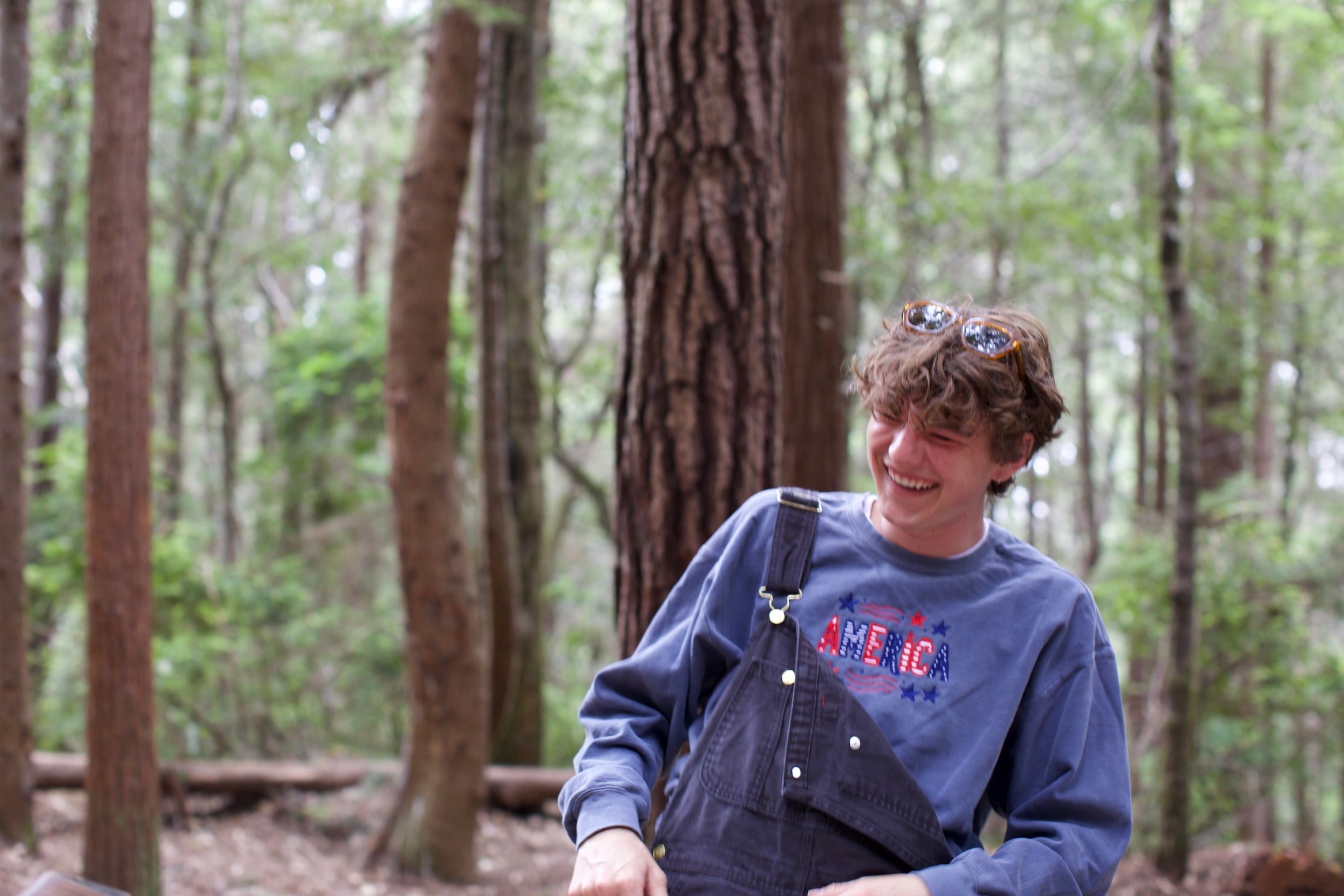 Embroidered “America” Crewneck