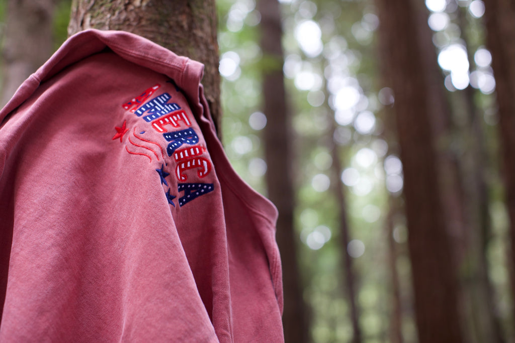 Embroidered “America” Crewneck