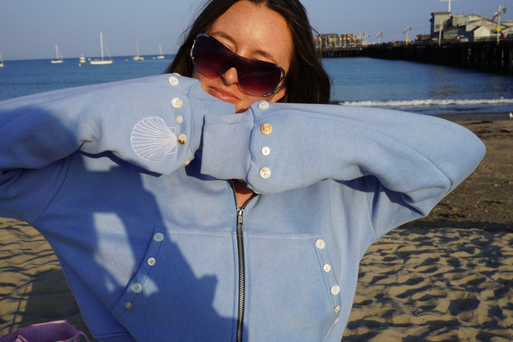 Santa Barbara Pearl Hoodie — Sky Blue