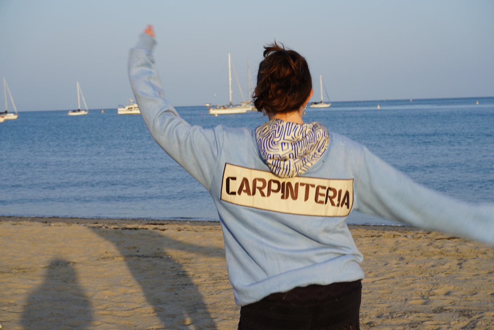 Carpinteria Pier Hoodie — Sky Blue