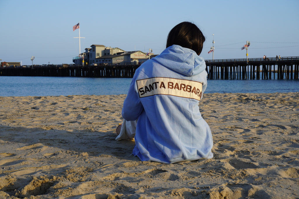 Santa Barbara Pier Hoodie — Sky Blue