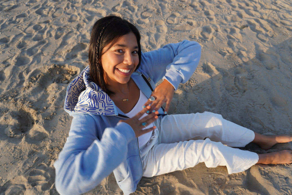 Santa Barbara Pier Hoodie — Sky Blue