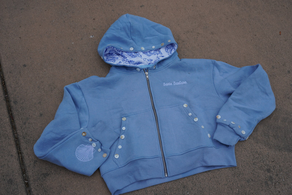 Santa Barbara Pearl Hoodie — Sky Blue