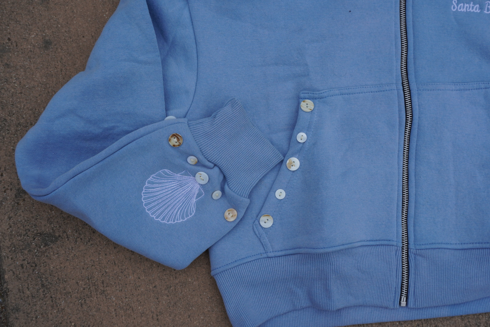 Santa Barbara Pearl Hoodie — Sky Blue