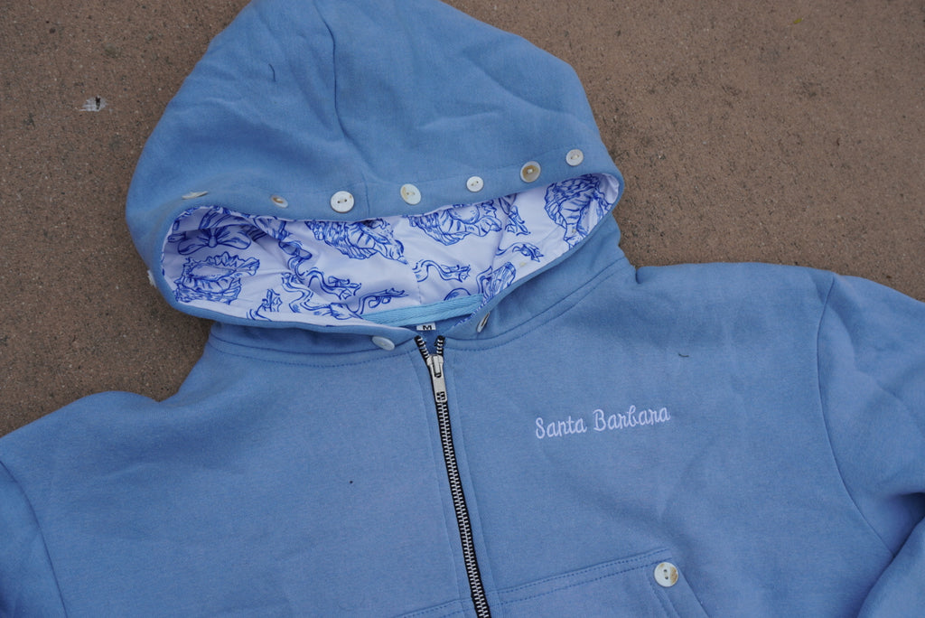 Santa Barbara Pearl Hoodie — Sky Blue
