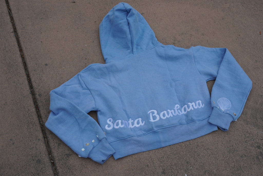 Santa Barbara Pearl Hoodie — Sky Blue