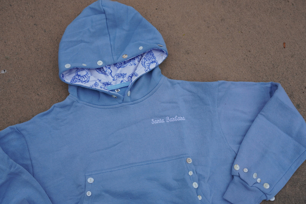 Santa Barbara Pearl Hoodie — Sky Blue