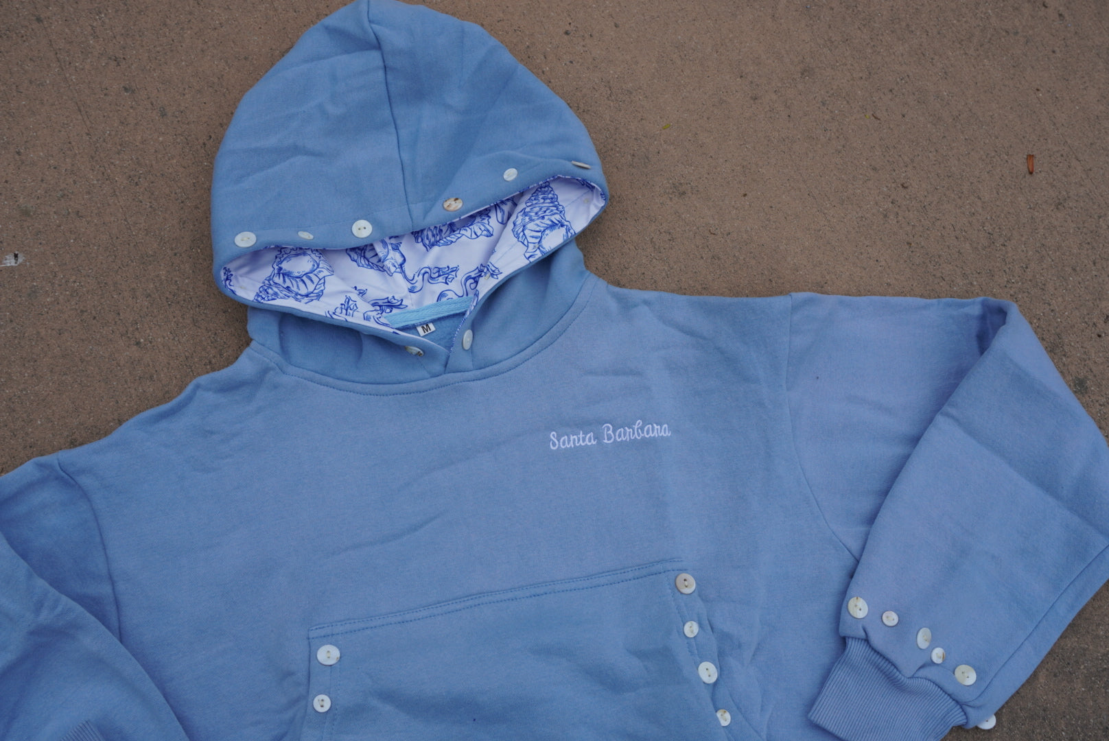 Santa Barbara Pearl Hoodie — Sky Blue