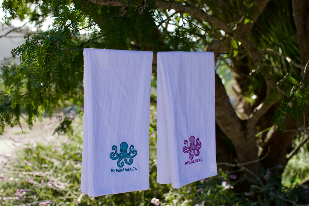 Santa Barbara Octopus Tea Towel